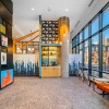 spacious lounge with media center and large windows
